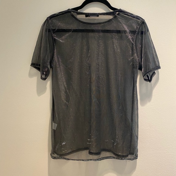 Boohoo Metallic See-through Shirt - Picture 2 of 3